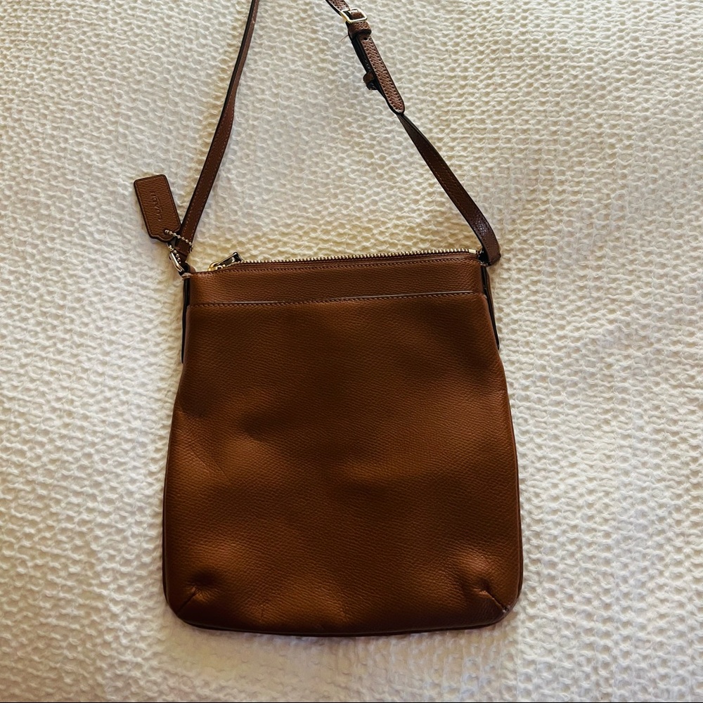 Coach tan crossbody purse